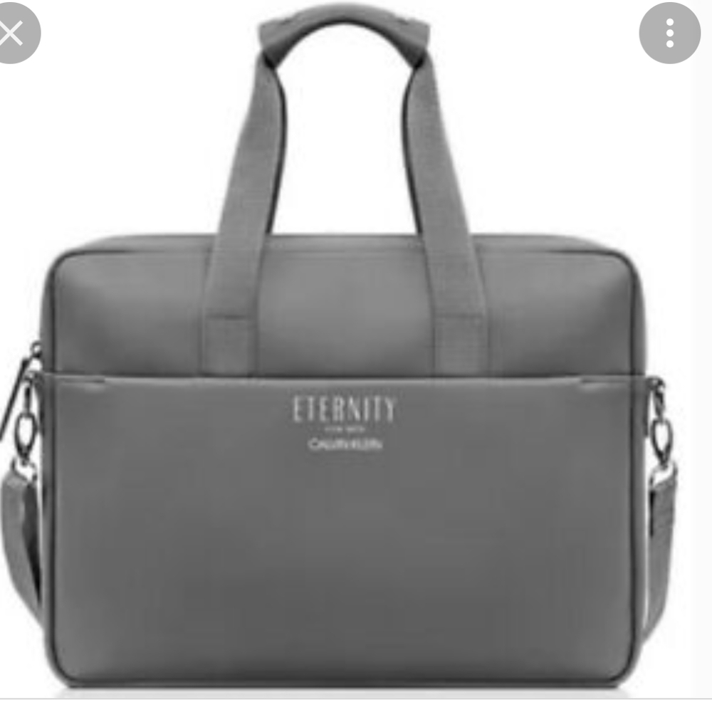 CALVIN KLEIN ETERNITY LAPTOP BAG GRAY COMPUTER BAG